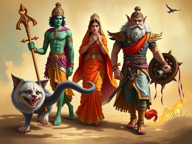 Cardamom Dreams characters inspired by Indian mythology