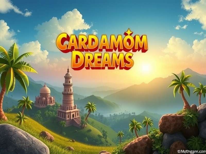 Cardamom Dreams game hero image showing vibrant Indian landscapes